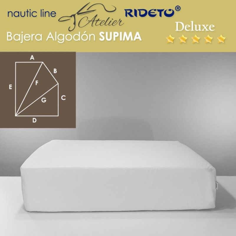 Spannbetttuch Deluxe Supima für Schiffmatratze, rechteckigem Trapez Form I