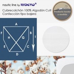 Cubrecolchón 100% Algodón Cutí Raso Labrado Forma esq. incl.