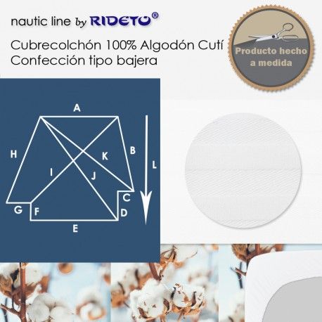 Cubrecolchón 100% Algodón Cutí Raso Labrado doble áng. inv.