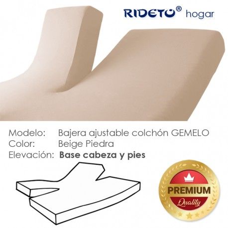 Bajera Piedra punto Algodón todas las medidas Gemelo