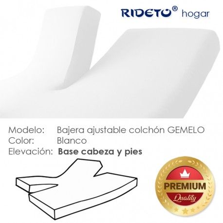 Bajera Blanco punto Algodón todas las medidas Gemelo