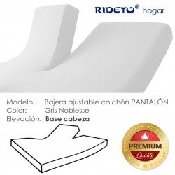 Drap housse pur coton lit électrique "Pantalón" gris noblesse