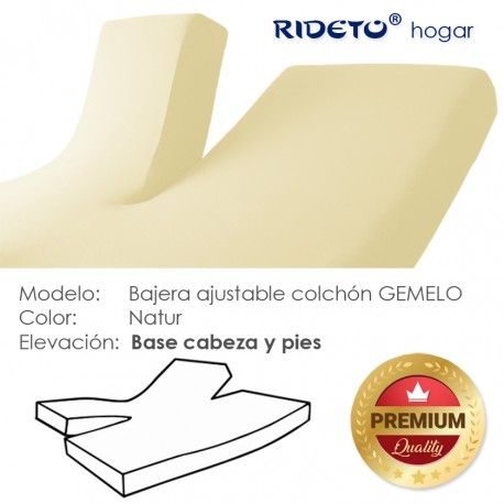 Bajera Gemelo Natur punto Algodón Jersey Premium