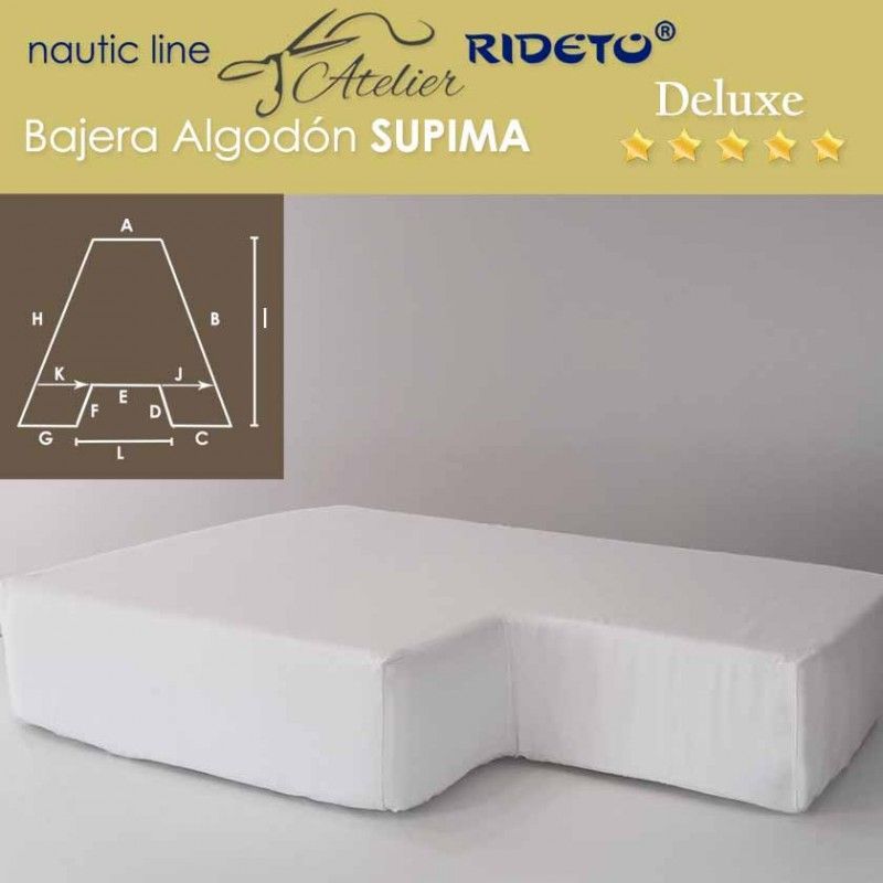 Spannbetttuch Deluxe Supima, Schiffmatratze mit gleichschenkliger Trapez Form inv.