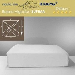 Spannbetttuch Deluxe Supima, Schiffmatratze D Form mit abgerundete Ecke