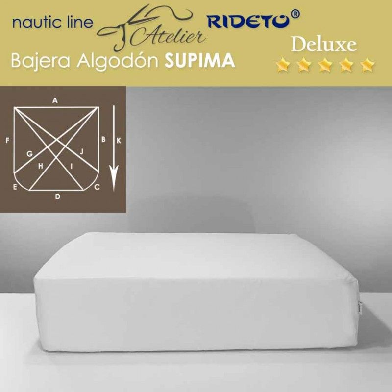 Spannbetttuch Deluxe Supima, Schiffmatratze D Form mit abgerundete Ecke