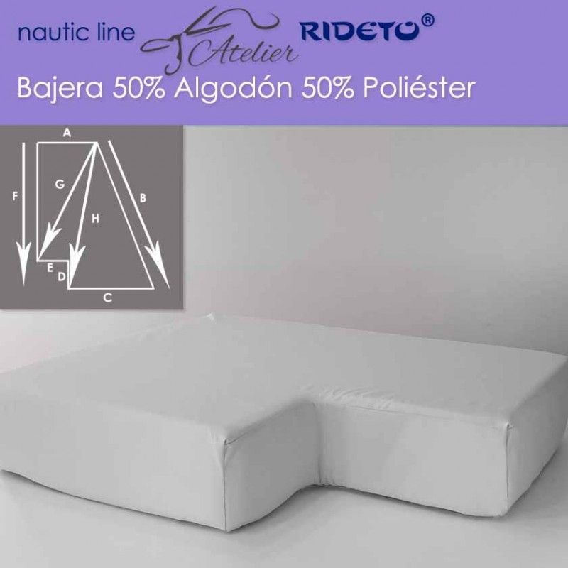 Spannbetttuch Mischgewebe für Schiffe rechteckigem Trapez Form I Inv.