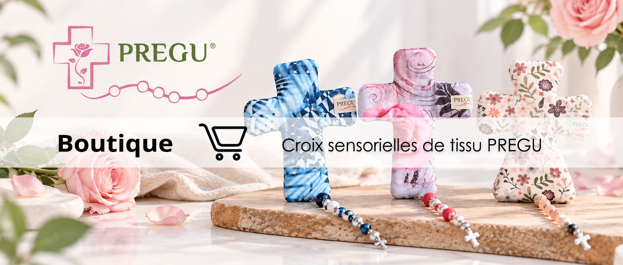 PREGU Croix sensorielles de tissu